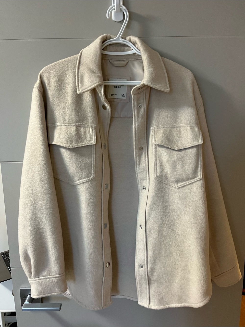 Women’s Cream Overshirt Jacket